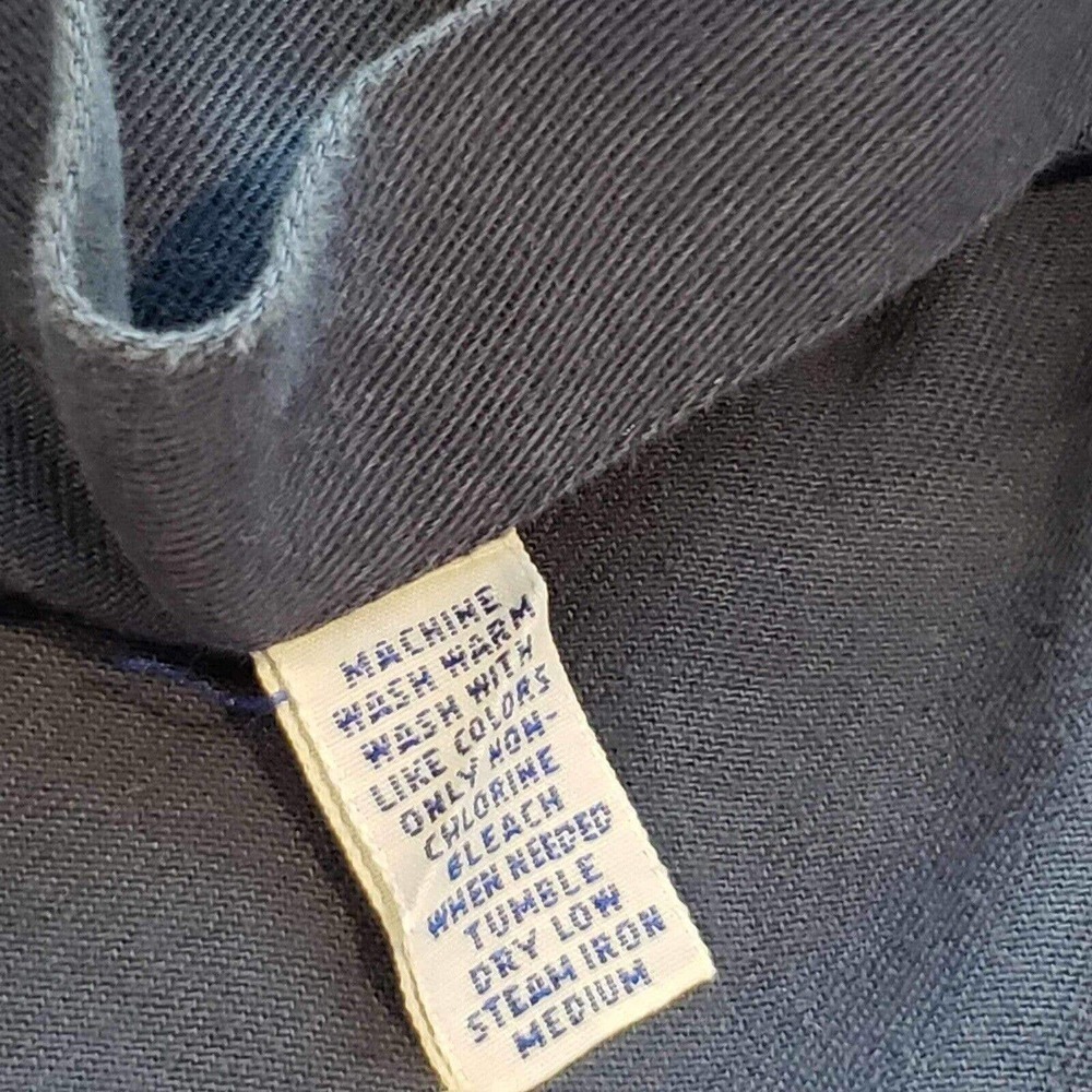 Polo Ralph Lauren Oxford Button Down Shirt Mens Large Solid Blue LS Cotton - Picture 4 of 9